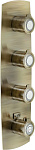 Термостатический смеситель для душа Nobili Sofi SI98103BR (на 3 выхода) анткварная бронза