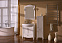 Комплект мебели ASB-Woodline Флоренция 65 9028K белая патина (Тумба+раковина+зеркало+светильники)