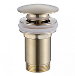 Донный клапан Abber AF0010G с переливом, золото матовое