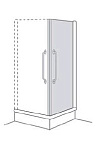 Дверь душевой кабины Lineatre Londra LB 800 DX 78.5-80см белый бронза