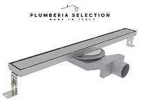 Душевой трап Plumberia Selection PSL Linear PSL80MT нержавеющая сталь матовая