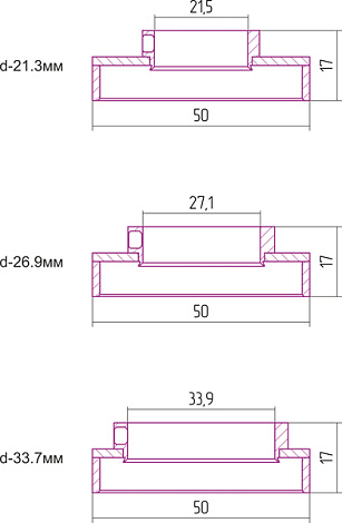 Отражатель Сунержа 00-1029-0003, d=33.7mm