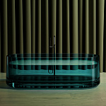 Прозрачная ванна Abber Kristall 170 AT9708Aquamarin бирюзовый