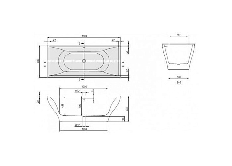 Квариловая ванна Villeroy&Boch La Belle 180x80 UBQ180LAB2PDV-01