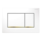 Клавиша смыва Geberit Sigma 30 115.883.KK.1 белый матовый/золото