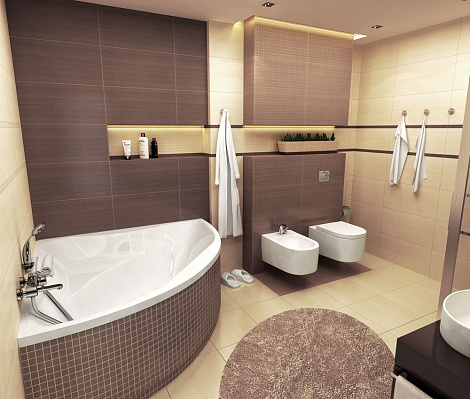 Акриловая ванна Excellent Glamour 150x150 WAEX.GLA15WH