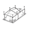 Каркас для ванны Santek Гоа 150x100 1WH112428