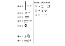 Крепление панели Ravak AVOCADO B28000000N