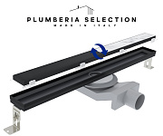 Душевой трап Plumberia Selection PSL Linear PSL100NO черный матовый