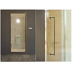 Дверь для бани Effe 80x200 Hammam Spazio HA60050078 полированная сталь/матовое стекло
