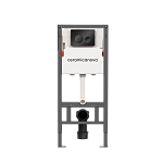 Инсталляция для унитаза Ceramica Nova Balance CN121001MB с клавишей смыва черный матовый