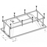 Монтажный набор для ванны Roca BeCool 190x90 ZRU9303021