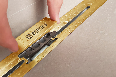 Душевой лоток Berges Simpel 600 092111 золото