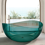 Прозрачная ванна Abber Kristall 150x150 AT9705Aquamarin аквамарин