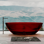 Прозрачная ванна Abber Kristall 180x85 AT9702Rubin красный