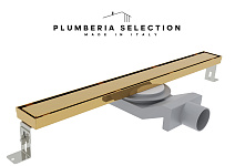 Душевой трап Plumberia Selection PSL Linear PSL80OR золото 24 карата