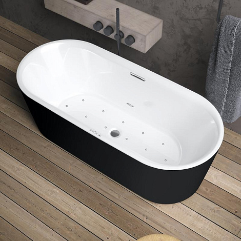 Акриловая ванна Riho Modesty 170x76 B090002220 черно-белая
