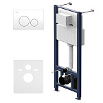 Инсталляция для унитаза AM.PM Pro I012704.9001 с пневматич клавишей Pro L пластик, белый