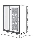 Душевое ограждение Lineatre Princess PE1200 118-119.5/200h SX матовое серебро хром серый чёрный