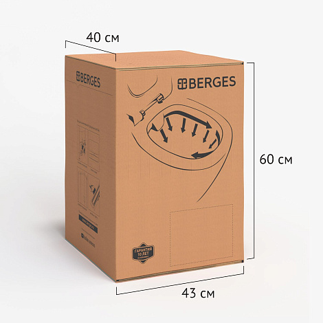 Унитаз подвесной Berges Ego 082118 с сиденьем микролифт быстросъёмное